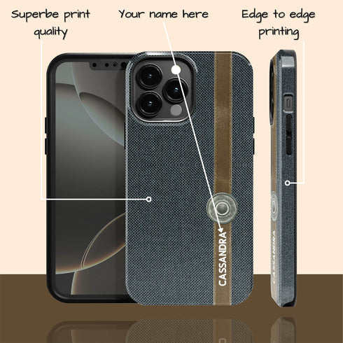 Personalized Cotton Fabric Denim iPhone Case